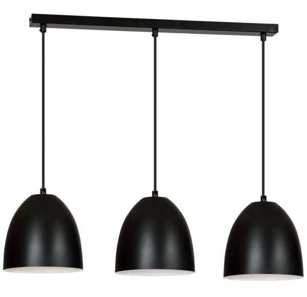 Emibig Visilica LENOX 230V 15W MAX LED E27 Čelik Crna/ Bijela