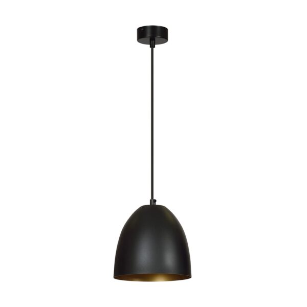 Emibig Visilica LENOX 230V 15W MAX LED E27 Čelik Crna/ Zlatna
