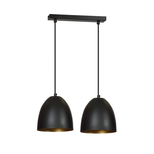 Emibig Visilica LENOX 230V 15W MAX LED E27 Čelik Crna/ Zlatna