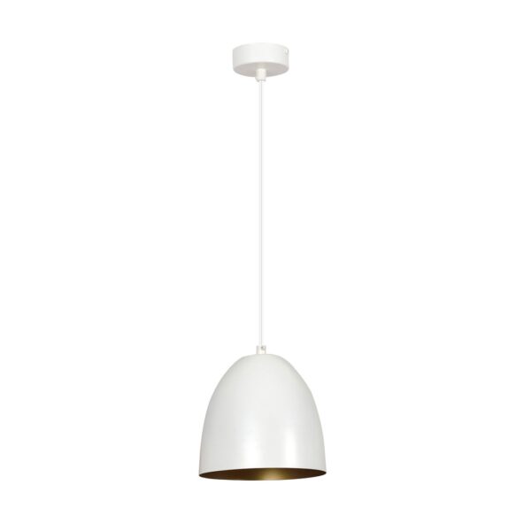 Emibig Visilica LENOX 230V 15W MAX LED E27 Čelik Bijela/ Zlatna