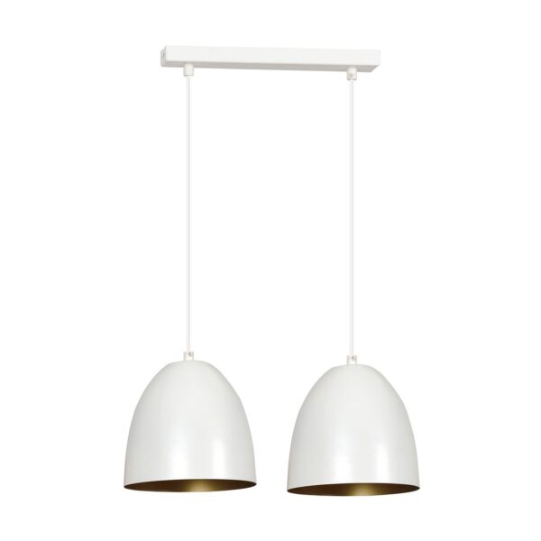 Emibig Visilica LENOX 230V 15W MAX LED E27 Čelik Bijela/ Zlatna