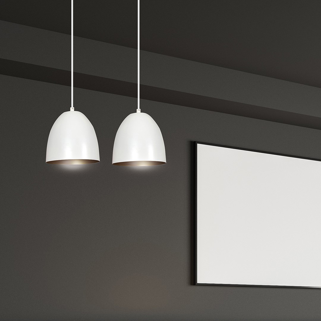 Emibig Visilica LENOX 230V 15W MAX LED E27 Čelik Bijela/ Zlatna - Slika 5