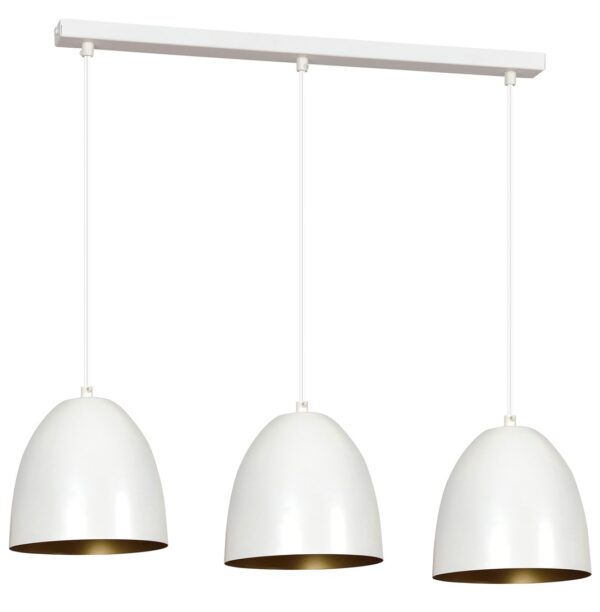 Emibig Visilica LENOX 230V 15W MAX LED E27 Čelik Bijela/ Zlatna