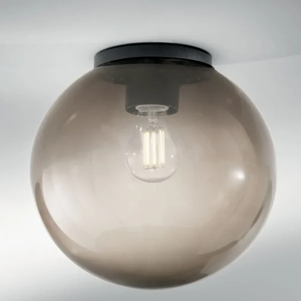 Intec Dekorativna kugla POLLY 1xE27 Ø200mm PMMA IP44 Siva