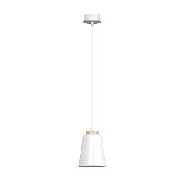 Emibig Visilica BOLERO 230V 15W MAX LED E27 Čelik/ Drvo Bijela