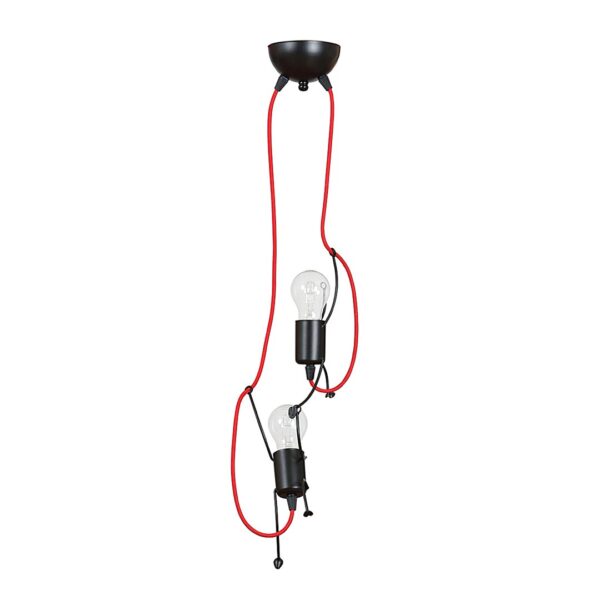 Emibig Visilica BOBI 230V 15W MAX LED E27 Čelik Crna