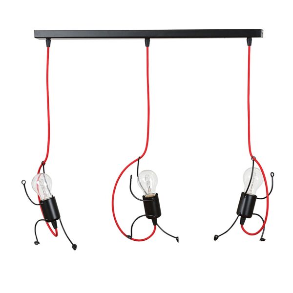 Emibig Visilica BOBI 230V 15W MAX LED E27 Čelik Crna