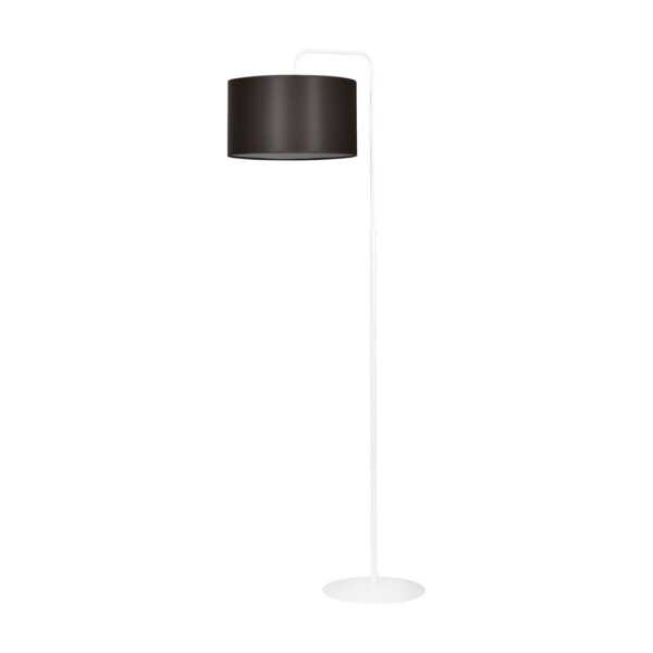 Emibig Podna lampa TRAPO 230V 15W MAX LED E27 Čelik/ Tkanina Bijela