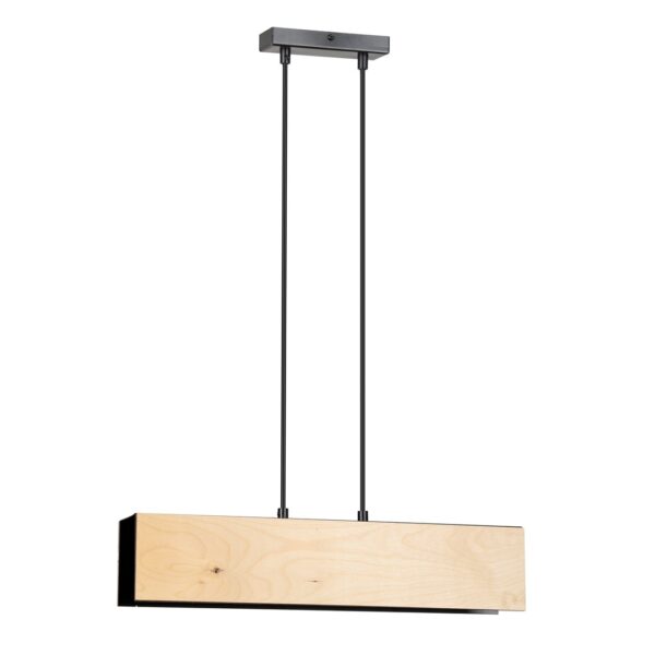 Emibig Visilica CARLO 230V 15W MAX LED E27 Čelik/ Šperploča Crna
