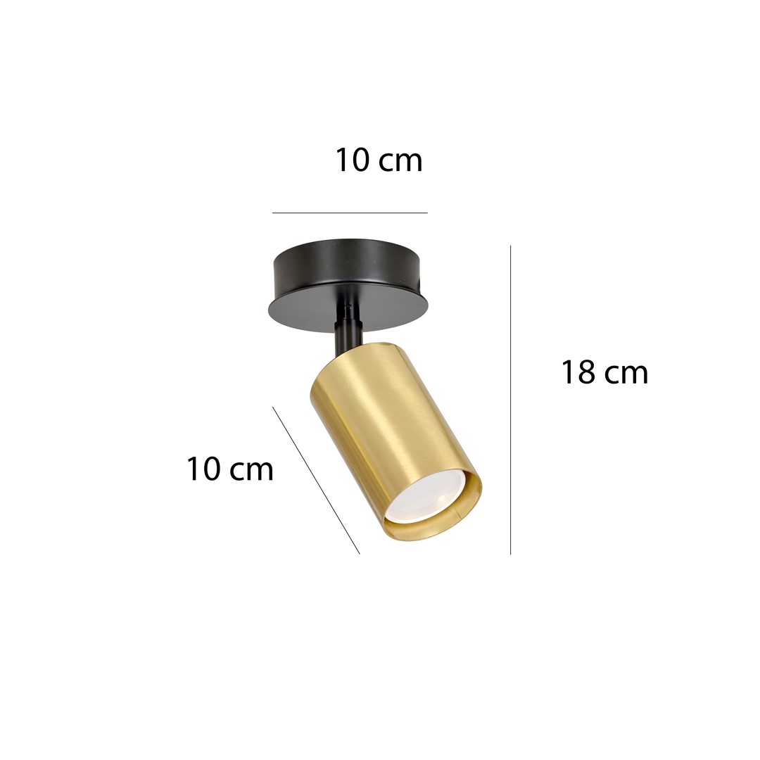 Emibig Stropna svjetiljka ZEN 230V 10W MAX LED GU10 Čelik Crna - Slika 3