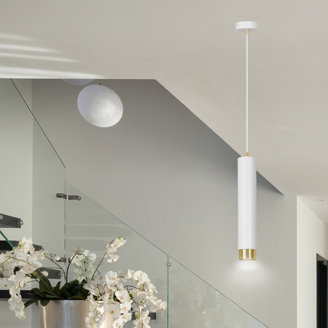 Emibig Visilica KIBO 230V 10W MAX LED GU10 Čelik Bijela/ Zlatna - Slika 5