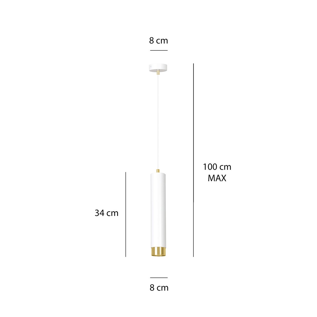 Emibig Visilica KIBO 230V 10W MAX LED GU10 Čelik Bijela/ Zlatna - Slika 8
