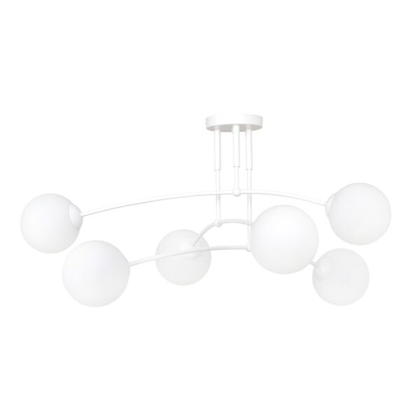 Emibig Stropna svjetiljka PREGOS 230V 10W MAX LED E14 Čelik/ Staklo Bijela