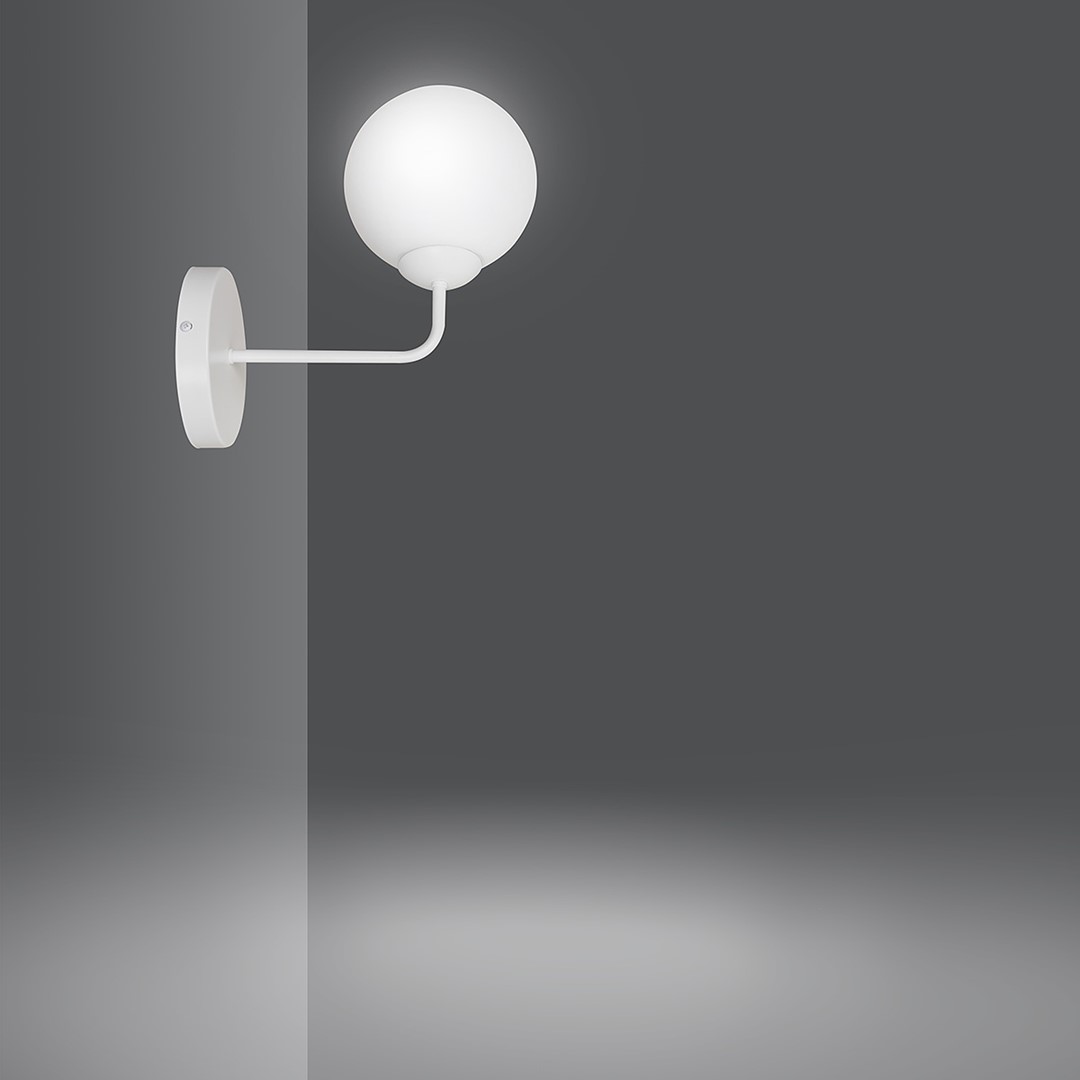 Emibig Zidna lampa PREGOS 230V 10W MAX LED E14 Čelik/ Staklo Bijela - Slika 2