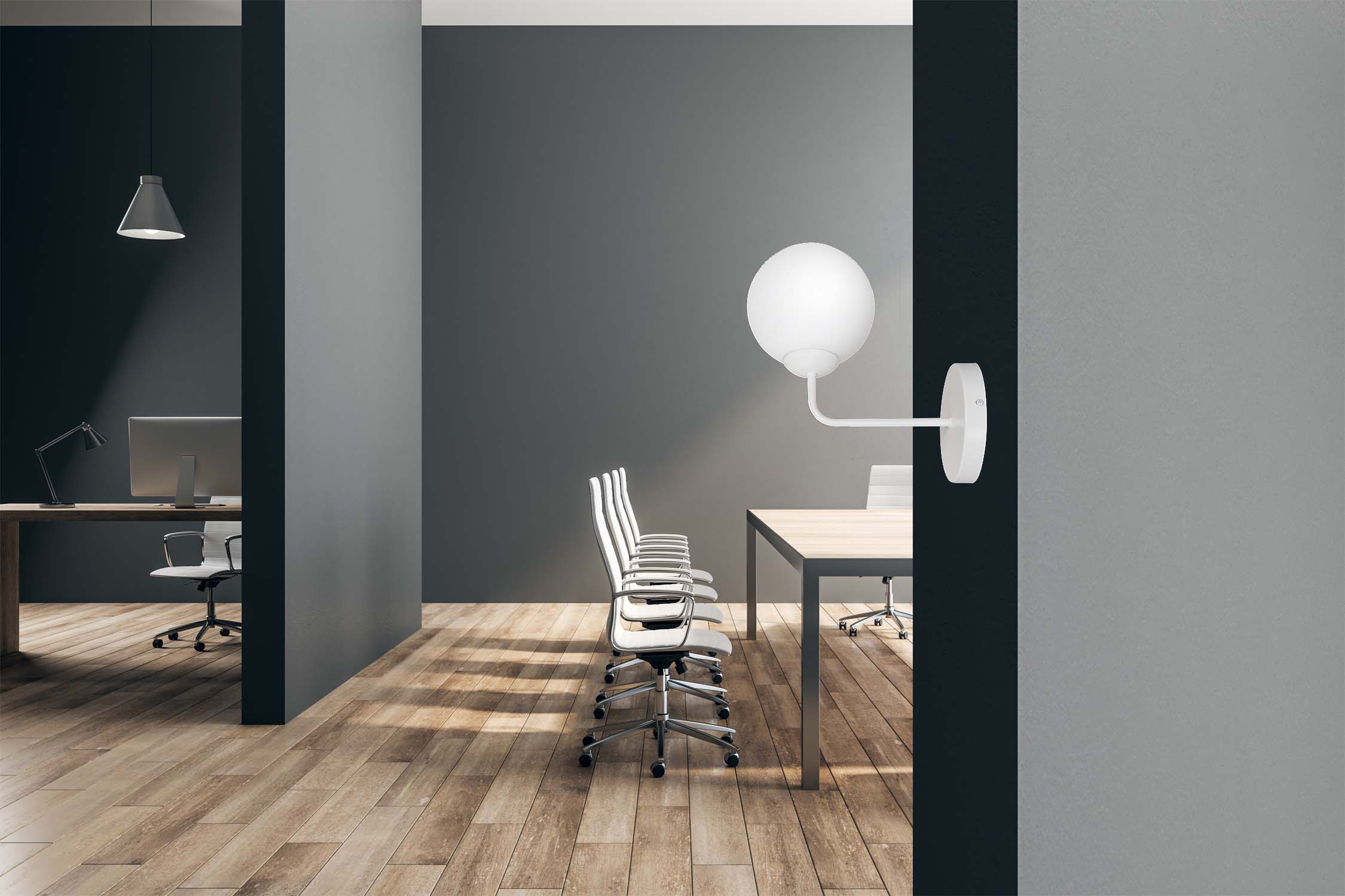 Emibig Zidna lampa PREGOS 230V 10W MAX LED E14 Čelik/ Staklo Bijela - Slika 4