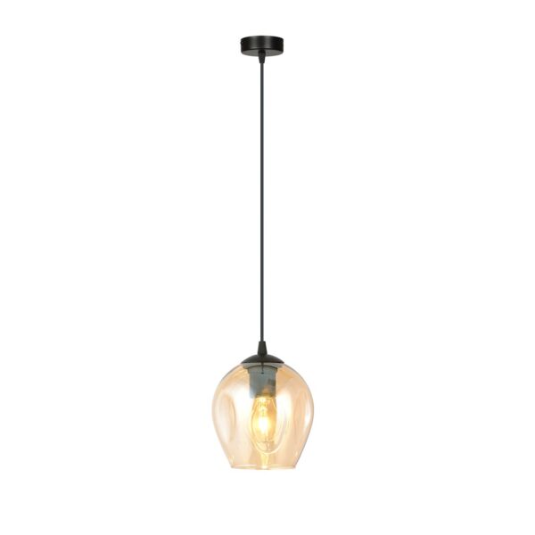 Emibig Visilica ISTAR 230V 10W MAX LED E27 Čelik/ Staklo Crna