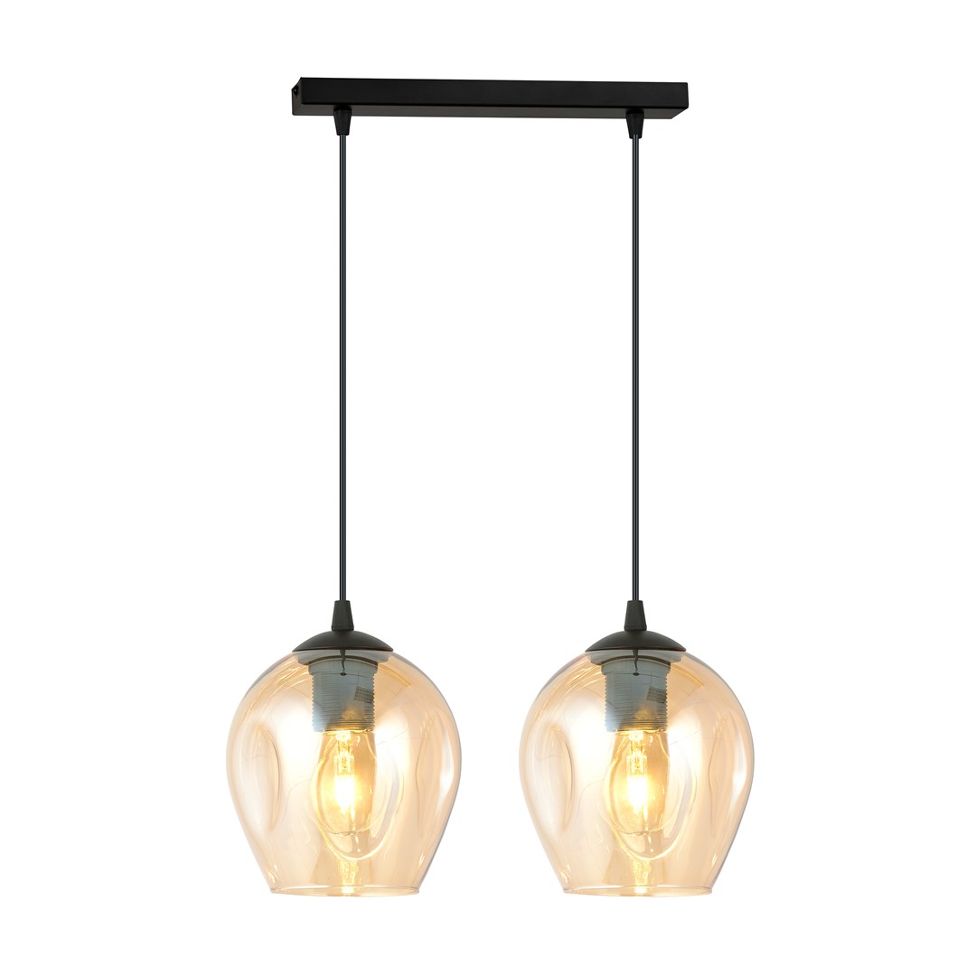 Emibig Visilica ISTAR 230V 10W MAX LED E27 Čelik/ Staklo Crna