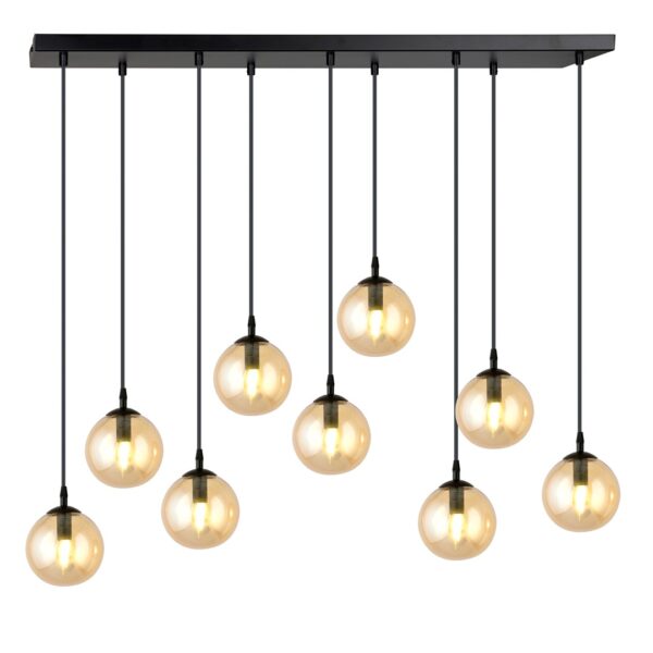 Emibig Visilica COSMO 230V 10W MAX LED E14 Čelik/ Staklo Crna