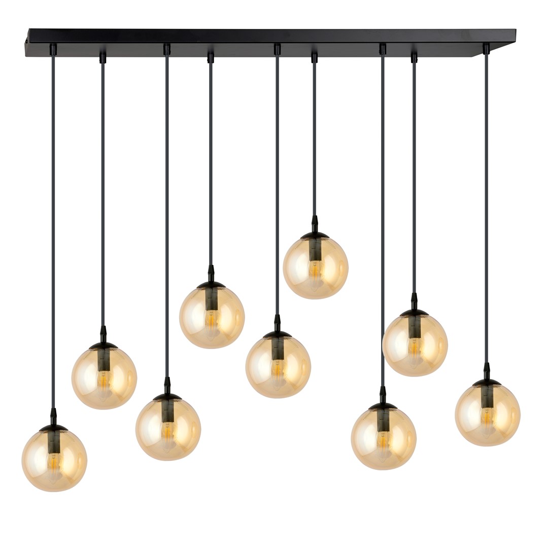 Emibig Visilica COSMO 230V 10W MAX LED E14 Čelik/ Staklo Crna - Slika 2