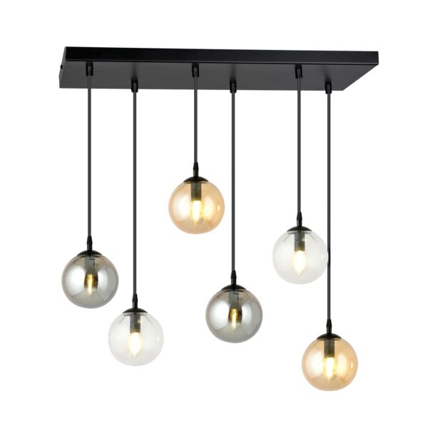 Emibig Visilica COSMO 230V 10W MAX LED E14 Čelik/ Staklo Crna