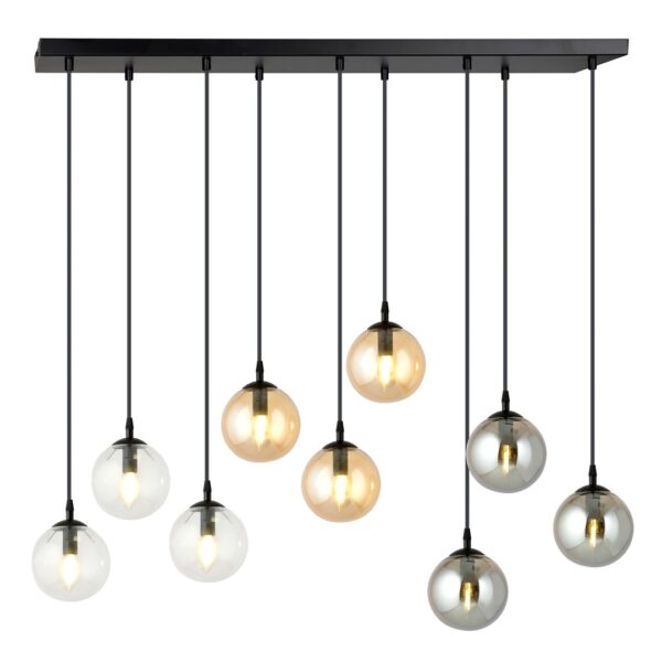 Emibig Visilica COSMO 230V 10W MAX LED E14 Čelik/ Staklo Crna