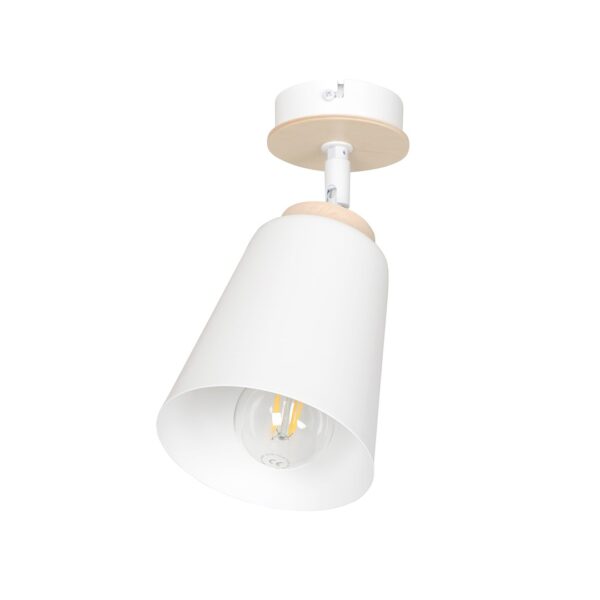 Emibig Stropna svjetiljka ATLAS 230V 15W MAX LED E27 Čelik/ Šperploča Bijela