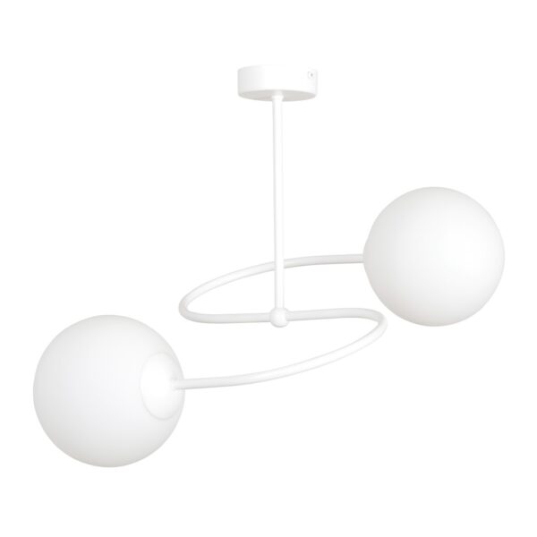 Emibig Stropna svjetiljka SELBI 230V 10W MAX LED E14 Čelik/ Staklo Bijela
