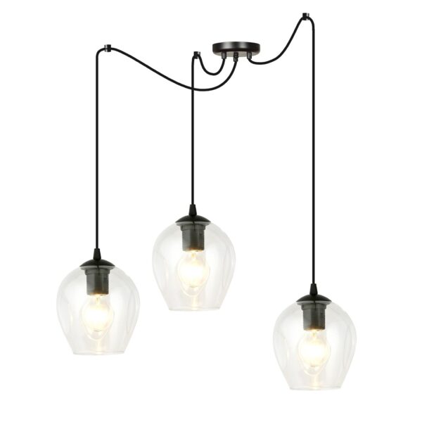 Emibig Visilica LEVEL 230V 15W MAX LED E27 Čelik/ Staklo Crna