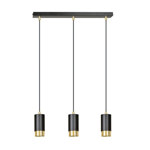 Emibig Visilica FUMIKO 230V 10W MAX LED GU10 Čelik Crna/ Zlatna