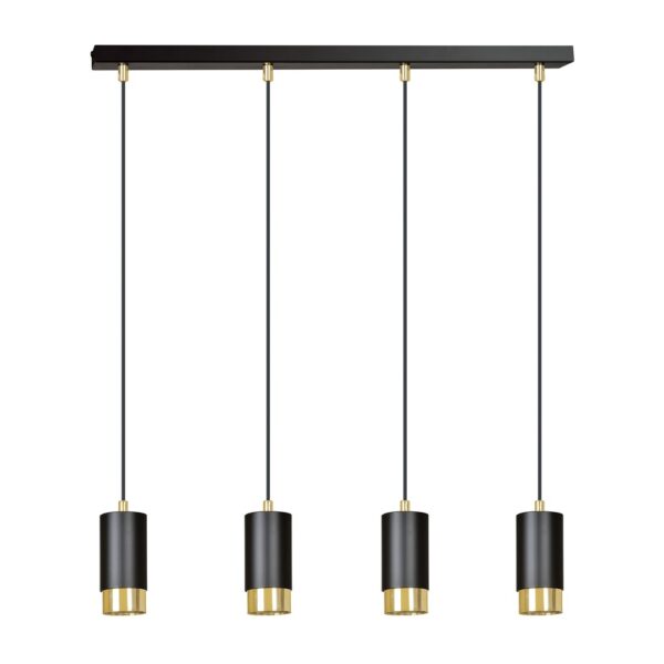 Emibig Visilica FUMIKO 230V 10W MAX LED GU10 Čelik Crna/ Zlatna