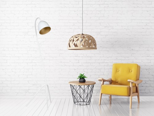 Emibig Podna lampa HARIS 230V 15W MAX LED E27 Čelik Bijela/ Zlatna - Slika 2