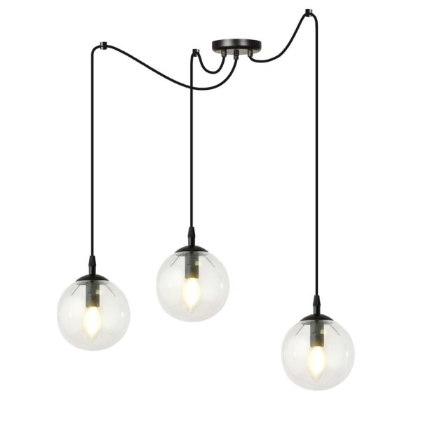 Emibig Visilica GIGI 230V 10W MAX LED E14 Čelik/ Staklo Crna