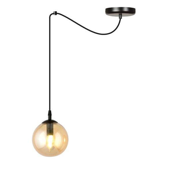 Emibig Visilica GIGI 230V 10W MAX LED E14 Čelik/ Staklo Crna