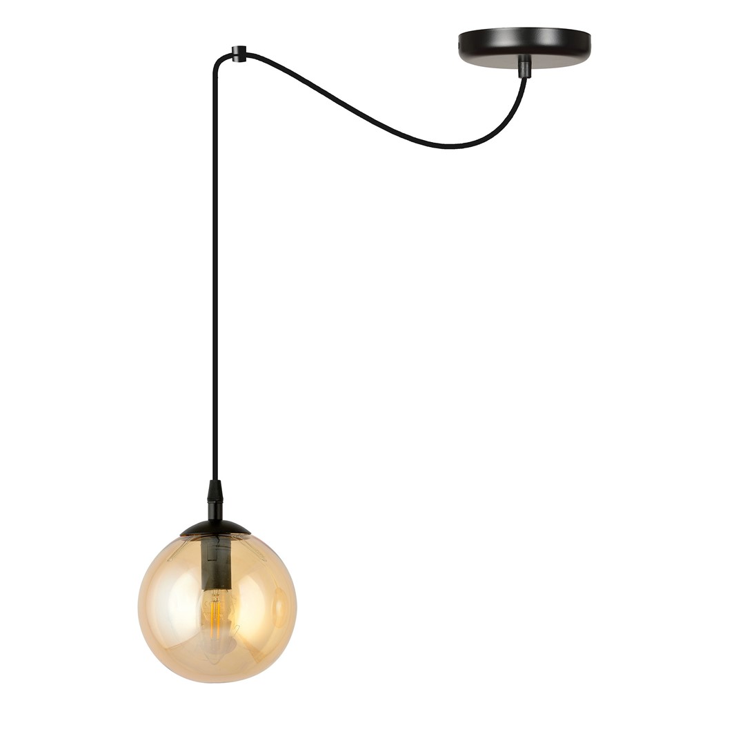 Emibig Visilica GIGI 230V 10W MAX LED E14 Čelik/ Staklo Crna - Slika 2