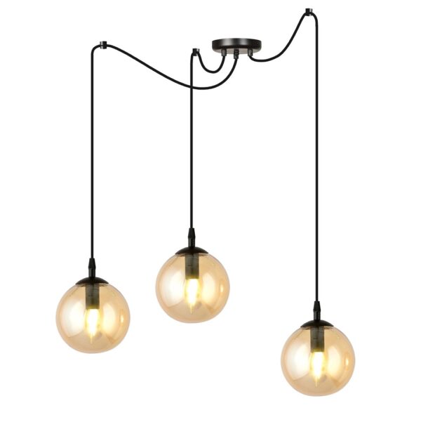 Emibig Visilica GIGI 230V 10W MAX LED E14 Čelik/ Staklo Crna