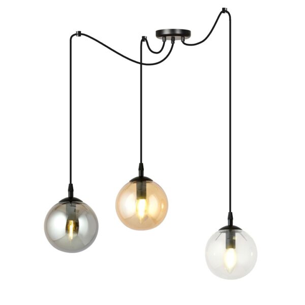 Emibig Visilica GIGI 230V 10W MAX LED E14 Čelik/ Staklo Crna