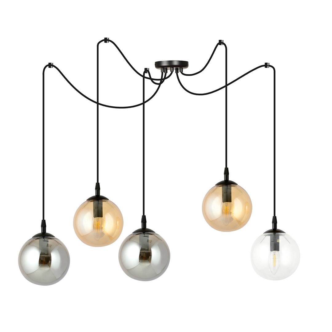 Emibig Visilica GIGI 230V 10W MAX LED E14 Čelik/ Staklo Crna - Slika 2
