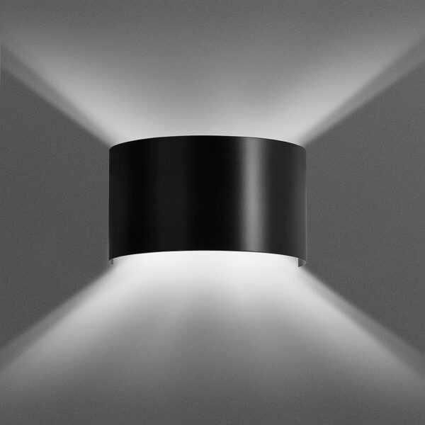 Emibig Zidna lampa FOLD 230V 8W MAX LED G9 Čelik Crna