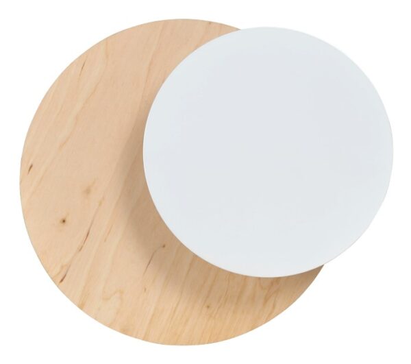 Emibig Zidna lampa CIRCLE 230V 8W MAX LED G9 Čelik/ Šperploča Bijela