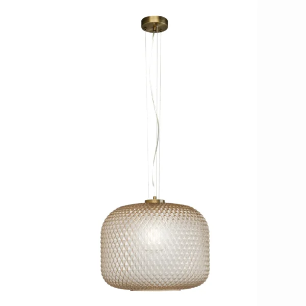Luce Design Viseća lampa ASHFORD 1xE27 Ø40 Staklo/Metal Jantar