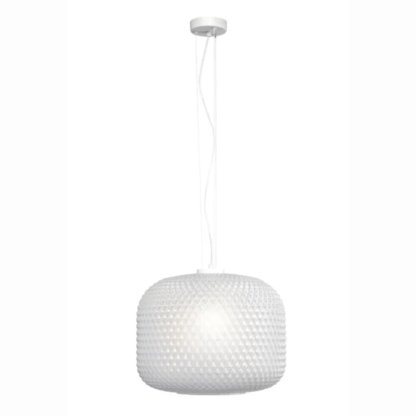 Luce Design Viseća lampa ASHFORD 1xE27 Ø40 Staklo/Metal Bijela