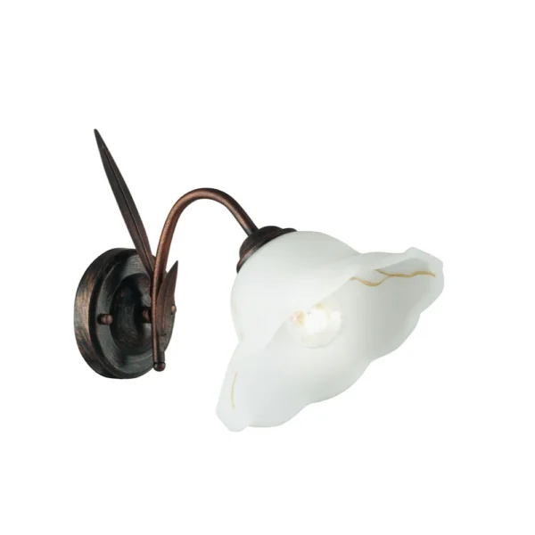 Luce Design Zidna lampa BYRON 1xE27 Metal/Staklo Smeđa