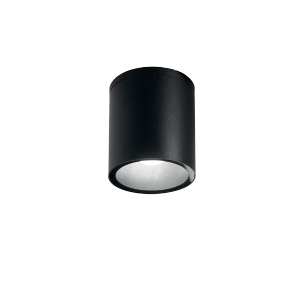 Intec LED plafonjera CITIZEN 1xE27 IP54 Aluminij Okrugla Crna