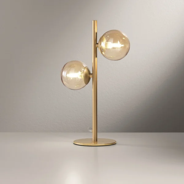 Luce Design Stolna lampa 2xG9 Metal/Staklo Zlatna/Šampanj