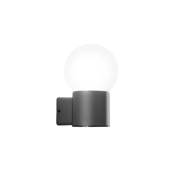 Intec Vanjska zidna lampa SKITTLE 1xE27 Aluminij/PC Siva