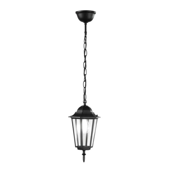 Intec Viseća vanjska svjetiljka MILANO 1xE27 840mm Aluminij/Staklo Crna