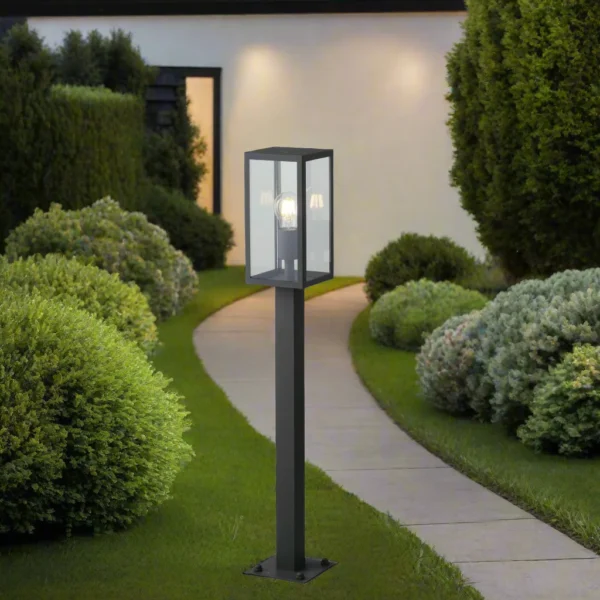 Intec Vanjska podna lanterna MIRAGE 1xE27 86cm Metal/Staklo Bijela