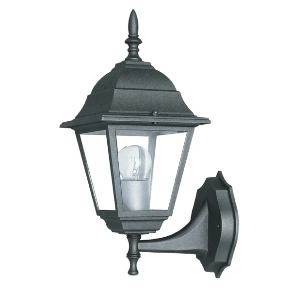 Intec Vanjska zidna lampa ROMA 1xE27 360mm Aluminij/Staklo Crna