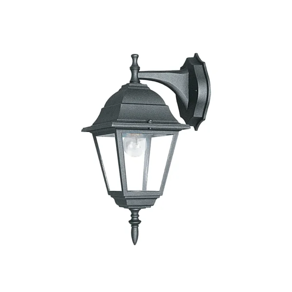 Intec Viseća vanjska zidna lampa ROMA 1xE27 360mm Aluminij/Staklo Crna