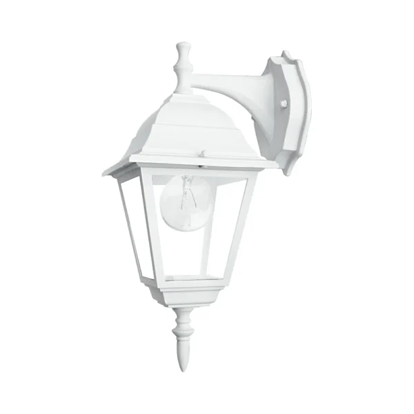 Intec Viseća vanjska zidna lampa ROMA 1xE27 360mm Aluminij/Staklo Bijela